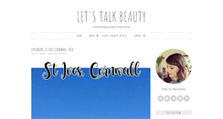 Desktop Screenshot of letstalkbeauty.co.uk