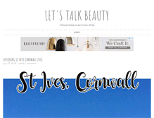 Tablet Screenshot of letstalkbeauty.co.uk